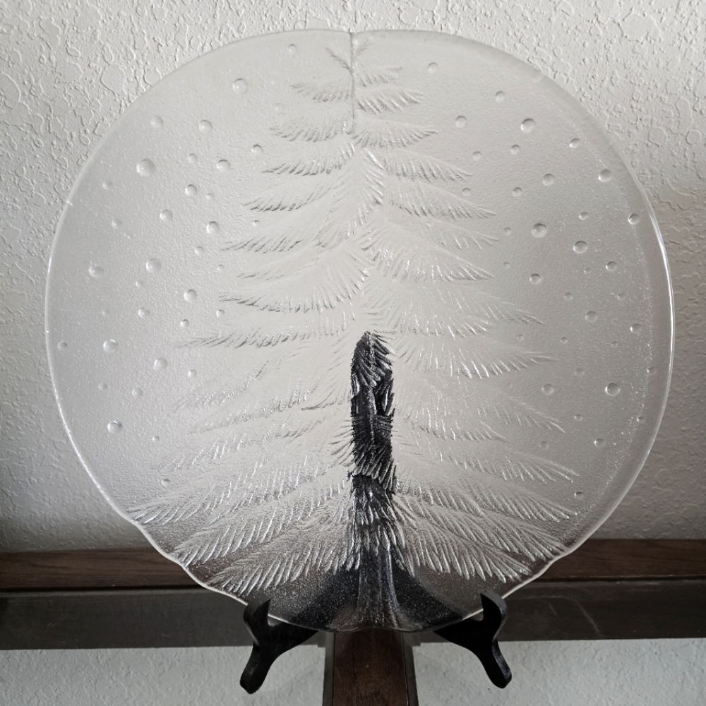Vintage Mikasa Crystal "Noel" Large Hostess Serving platter